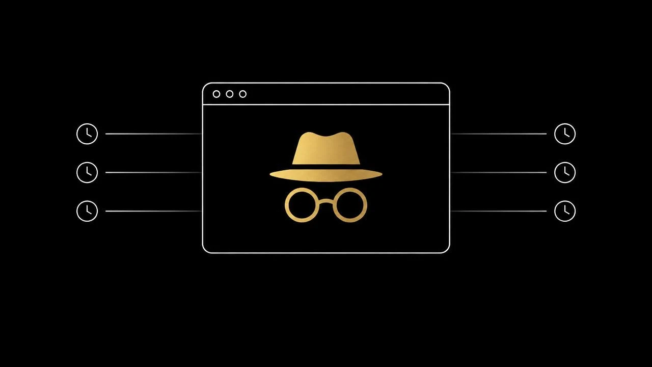 Diagram explaining what incognito mode hides and what private browsing still exposes